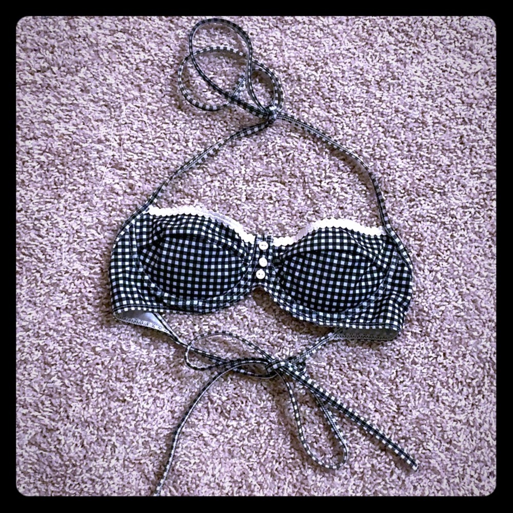 Vintage style push up swim top